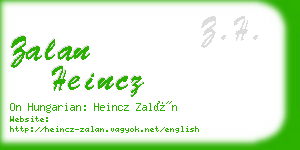 zalan heincz business card